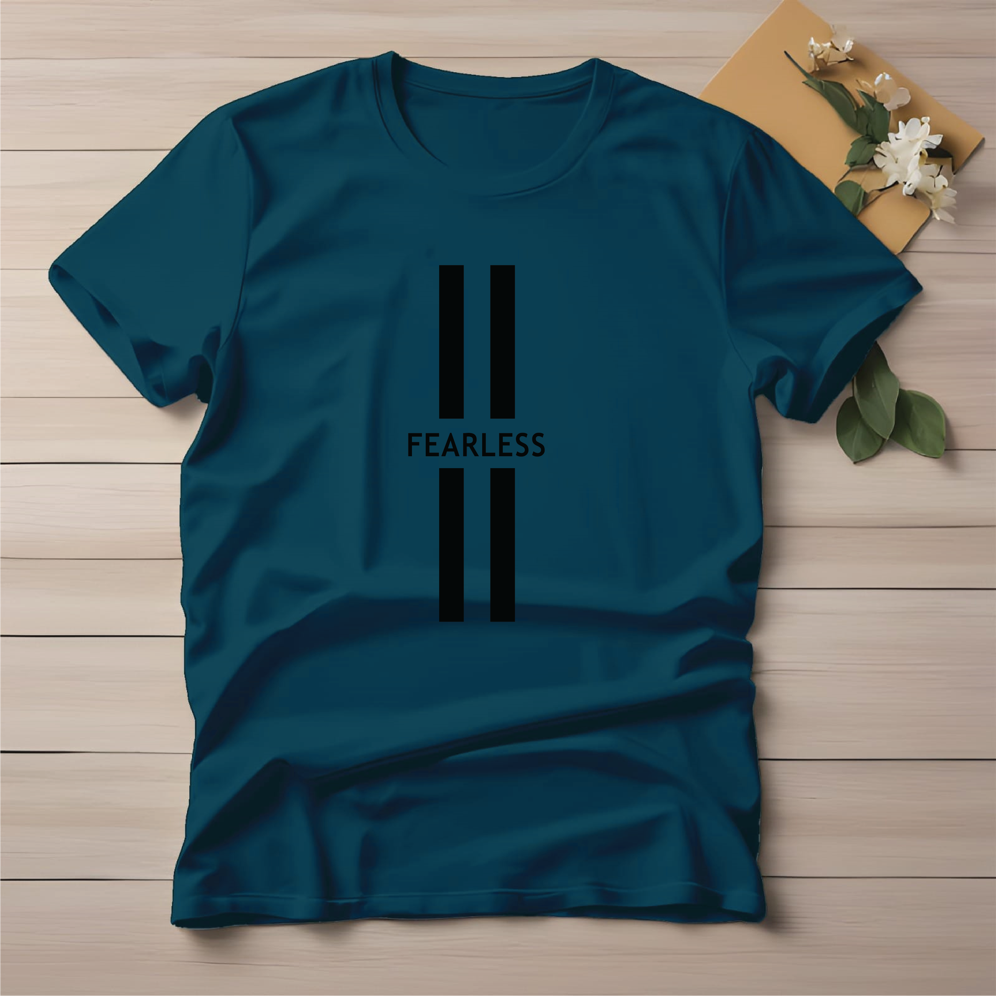 Half Sleeve t-shirt print Fearless