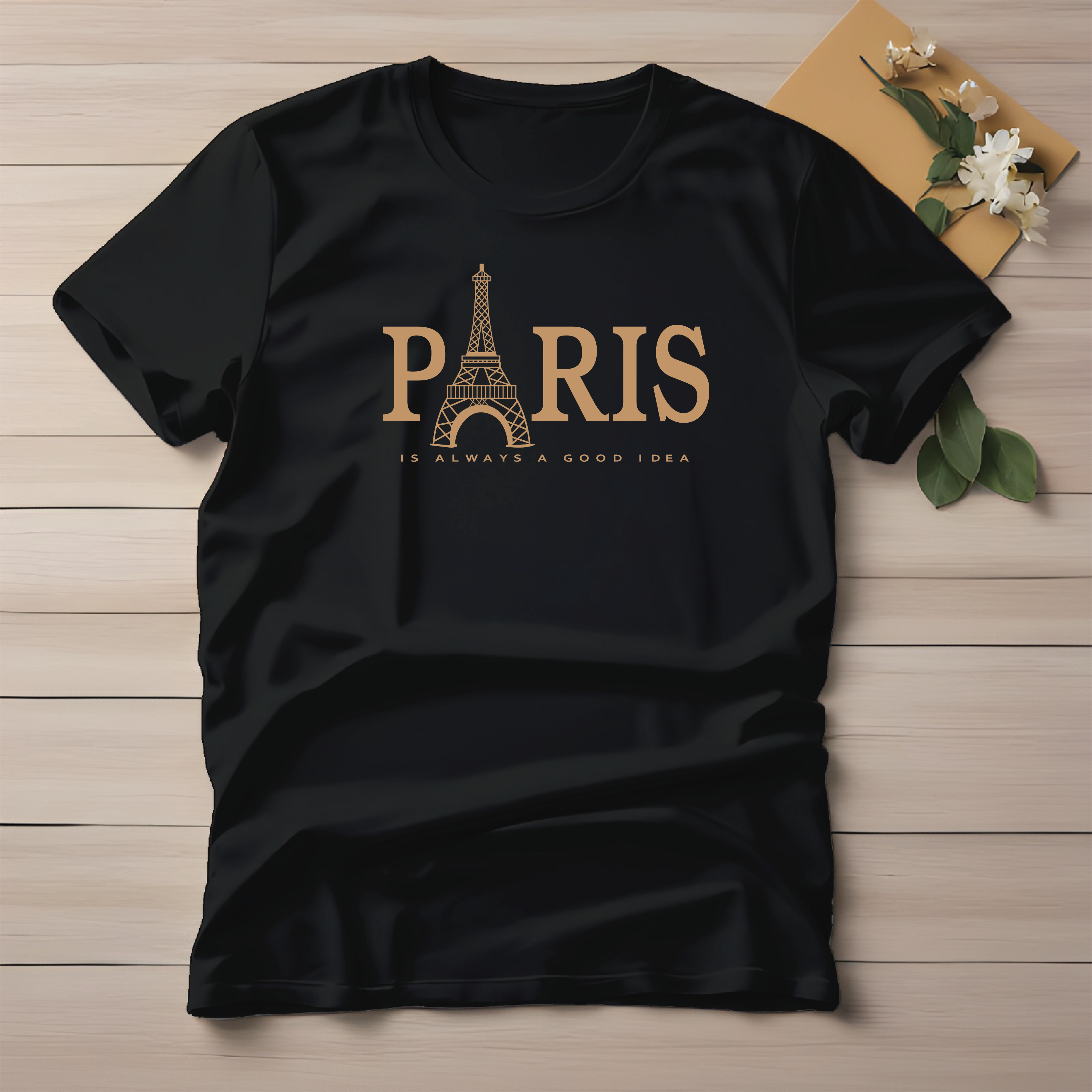 Half Sleeve t-shirt print PARIS Eiffel tower