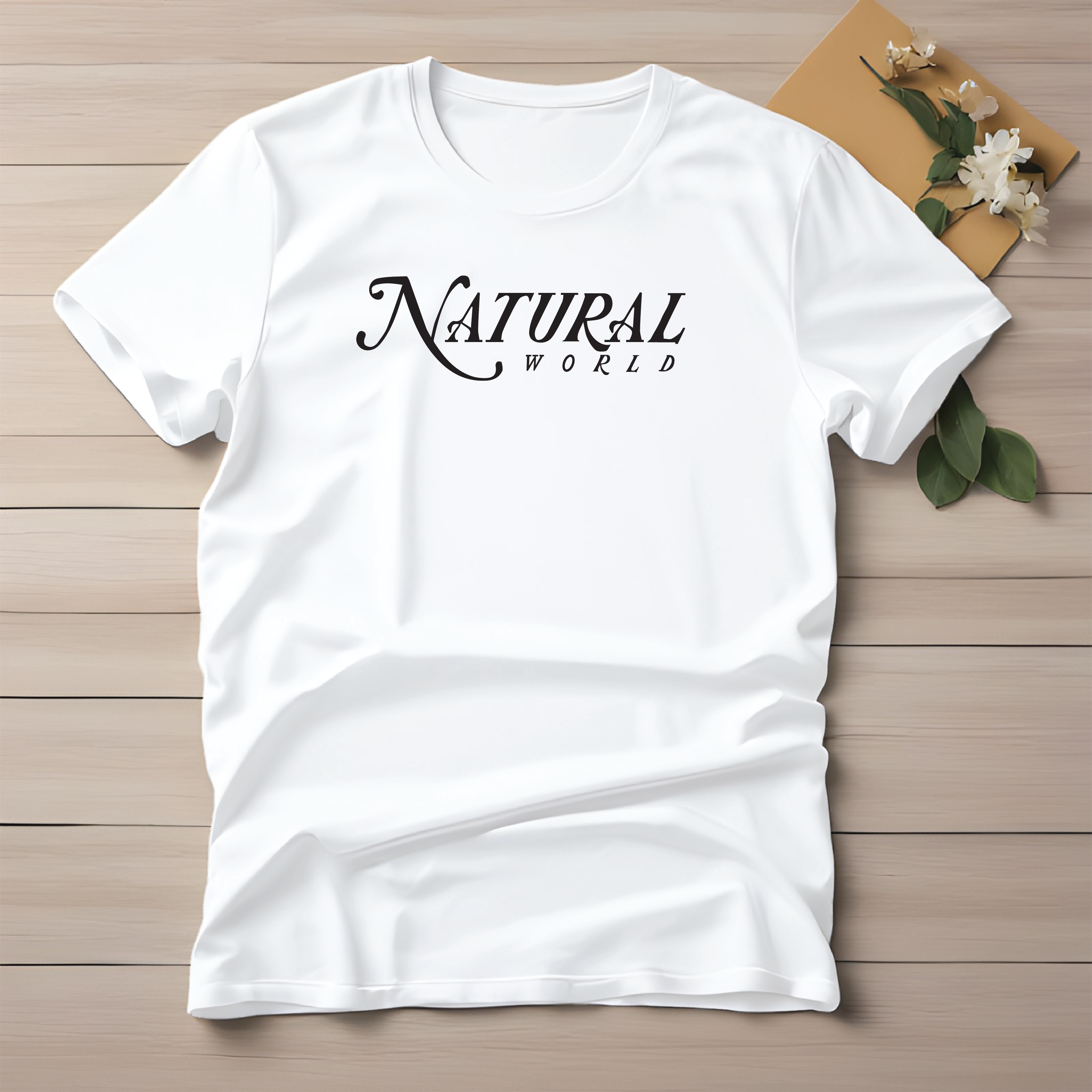 Half Sleeve t-shirt print NATURAL WORLD