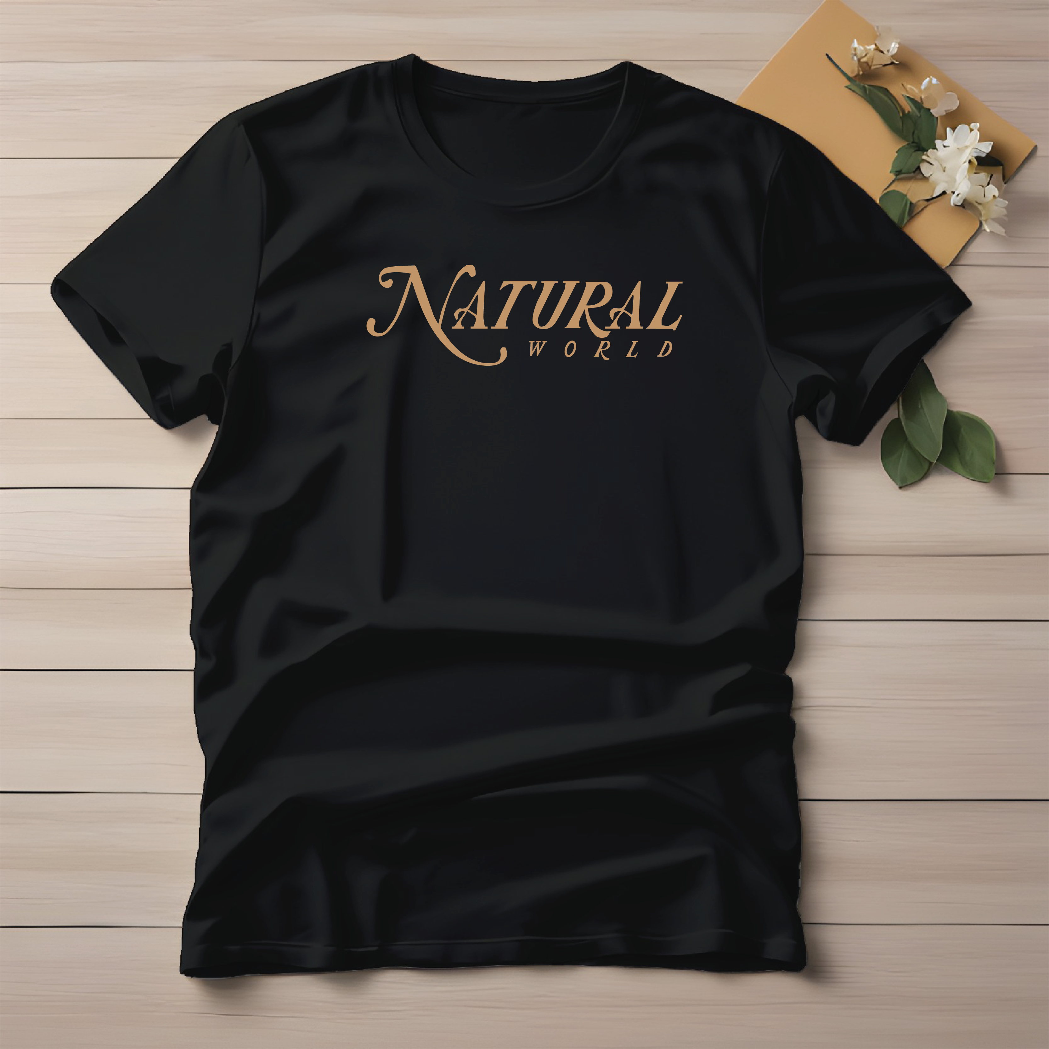 Half Sleeve t-shirt print NATURAL WORLD