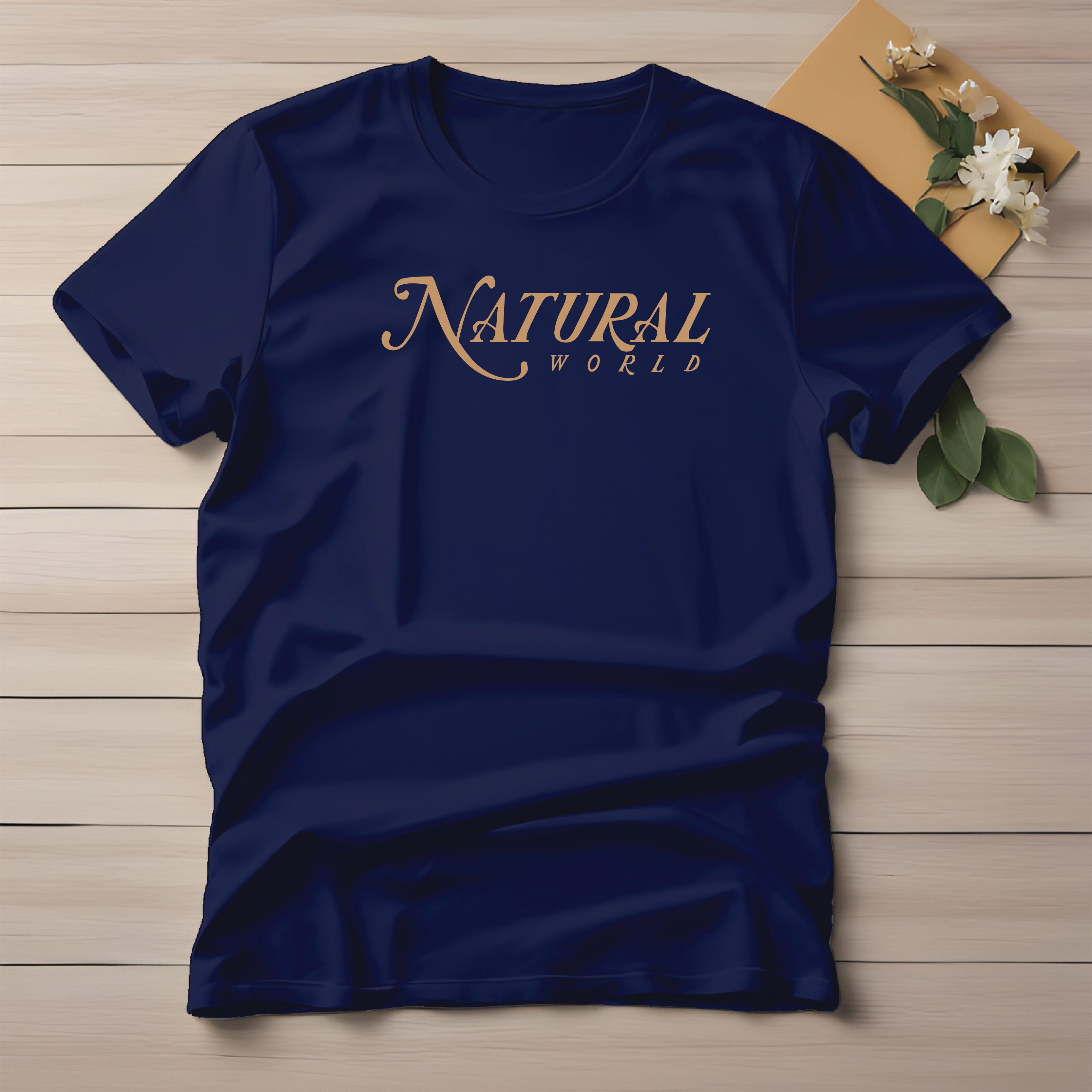 Half Sleeve t-shirt print NATURAL WORLD