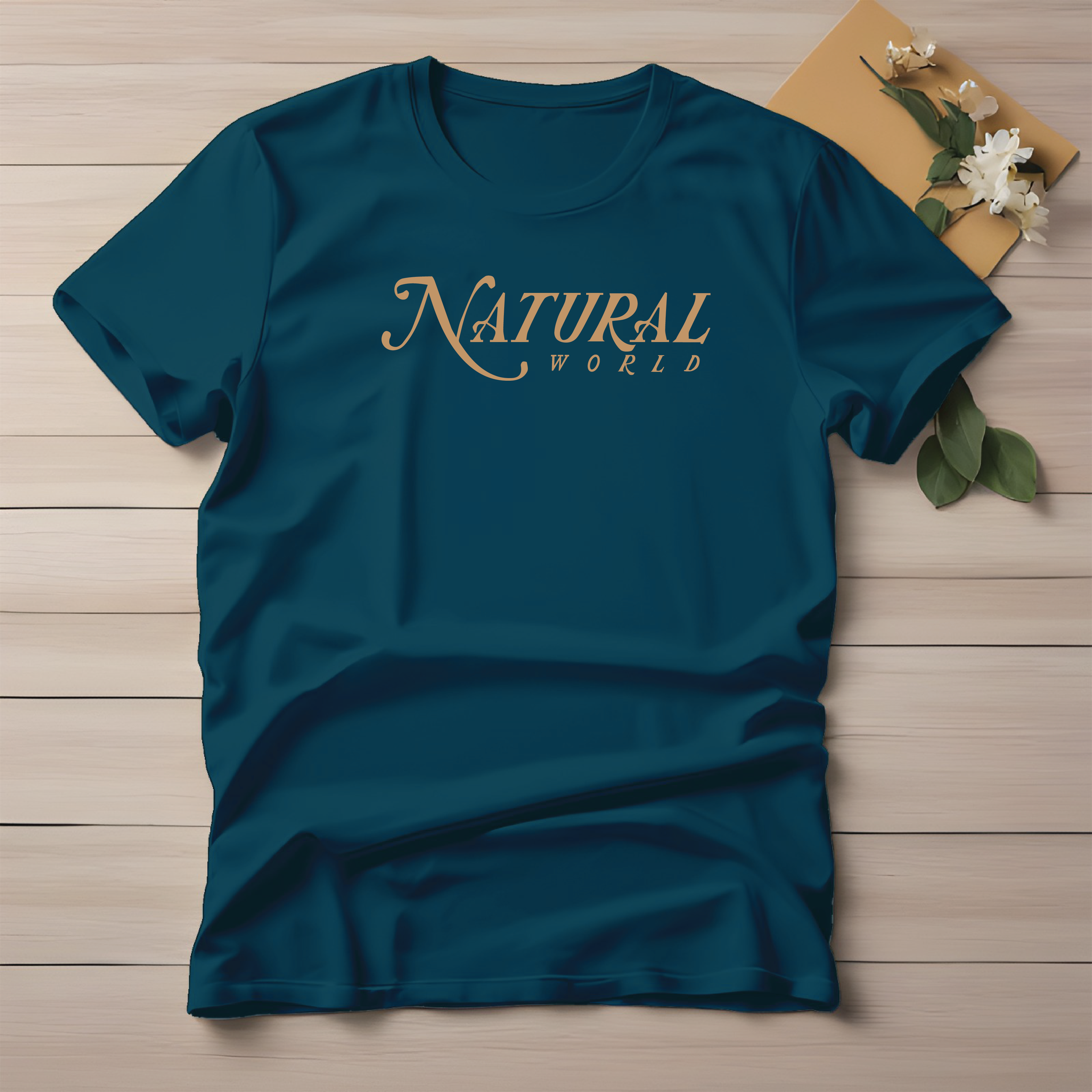 Half Sleeve t-shirt print NATURAL WORLD