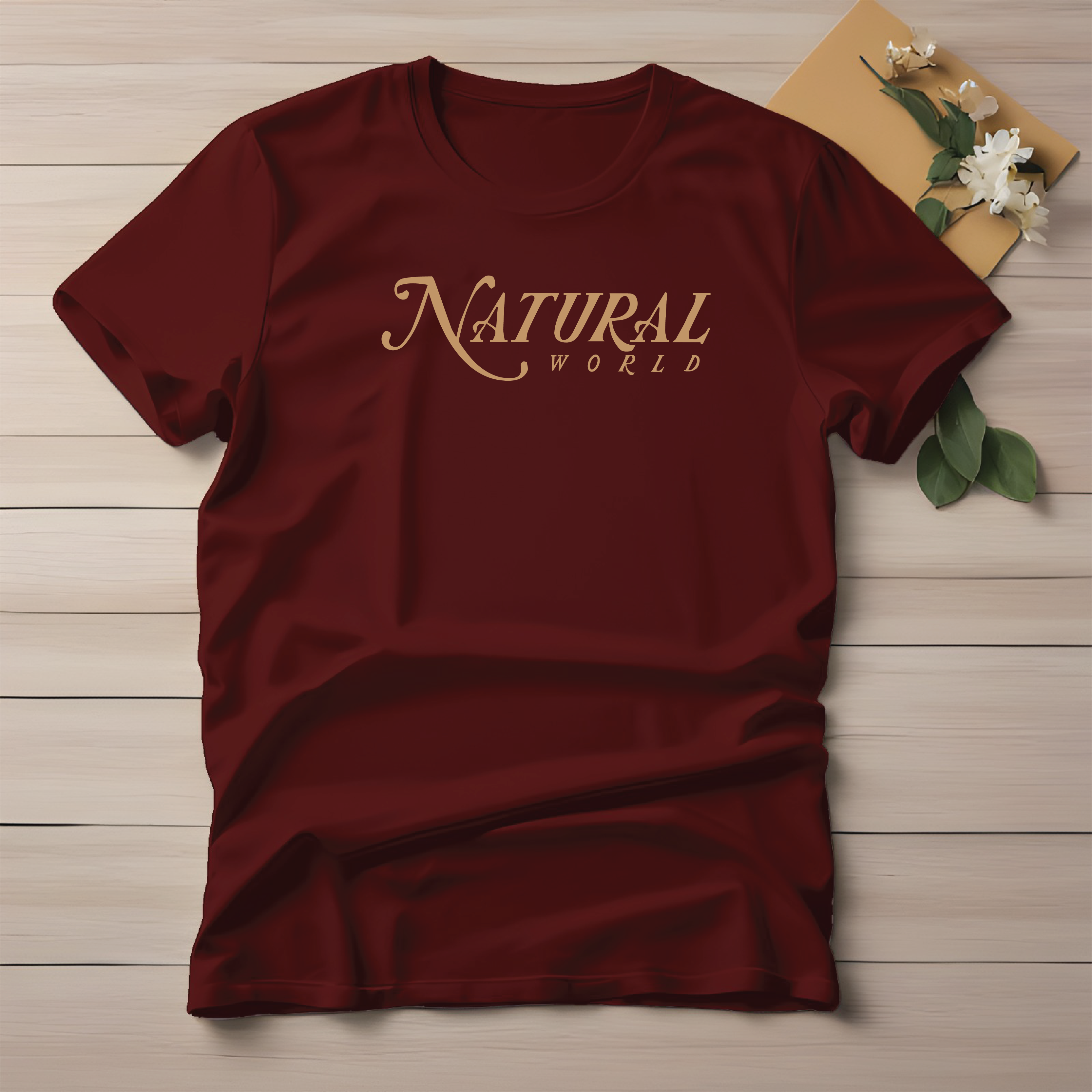 Half Sleeve t-shirt print NATURAL WORLD