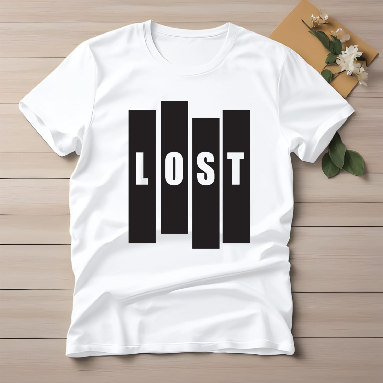 Half Sleeve t-shirt print LOST