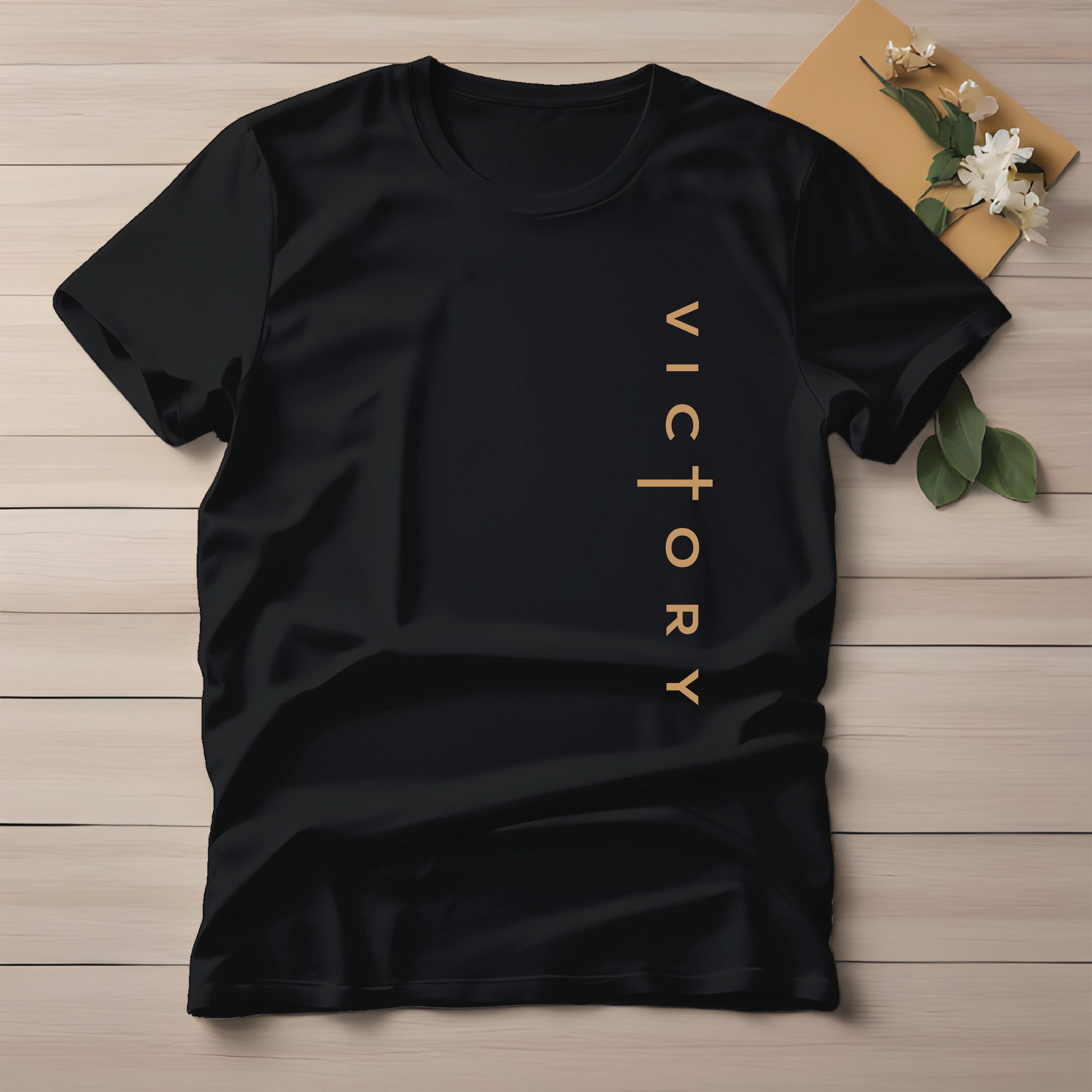 Half Sleeve t-shirt print VICTORY