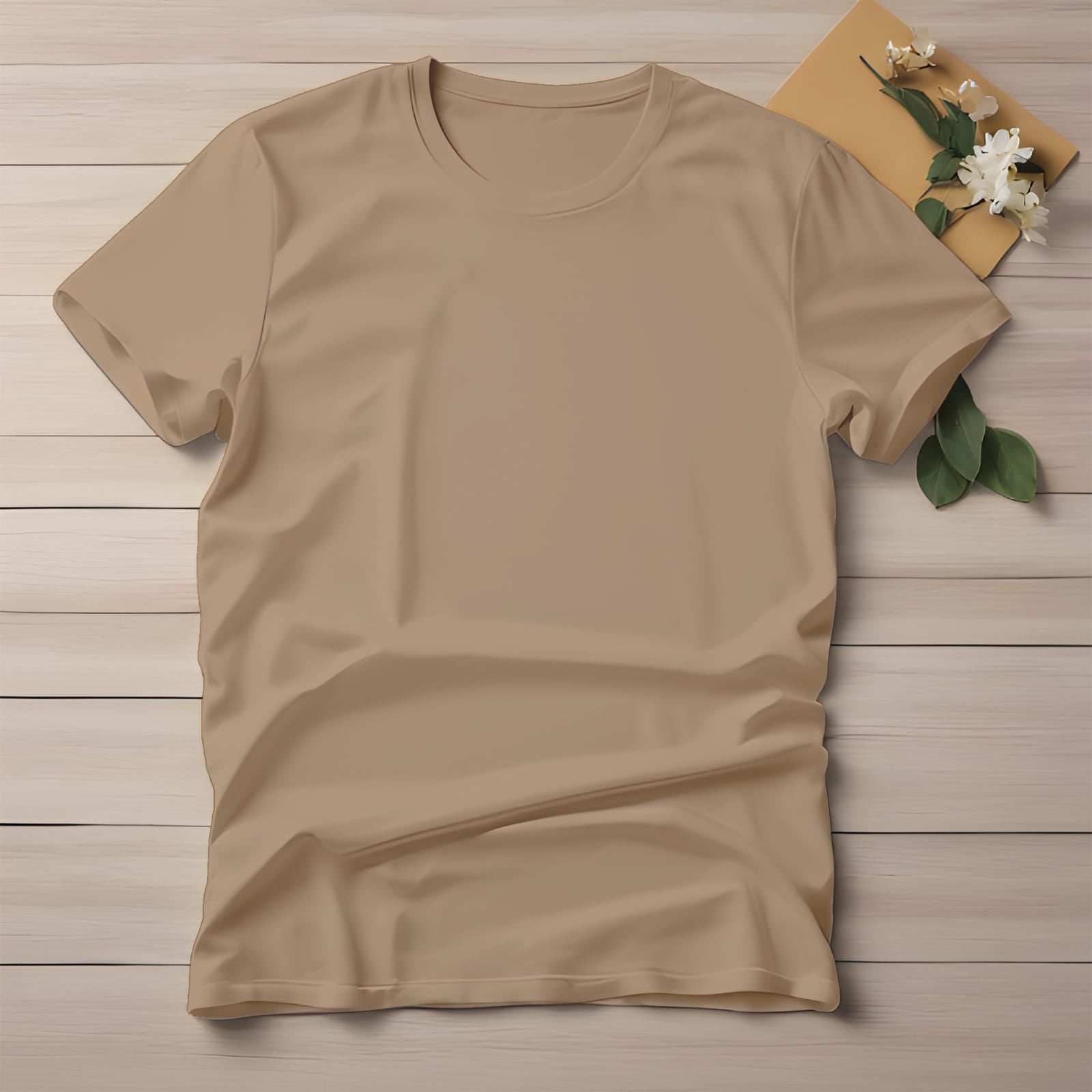 Half Sleeve Solid Premium Cotton T-shirt- Bottle Green